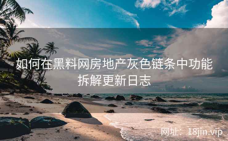 如何在黑料网房地产灰色链条中功能拆解更新日志