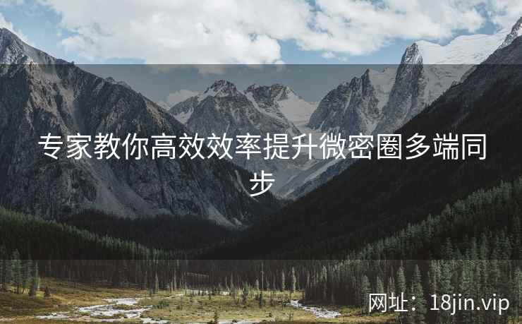 专家教你高效效率提升微密圈多端同步
