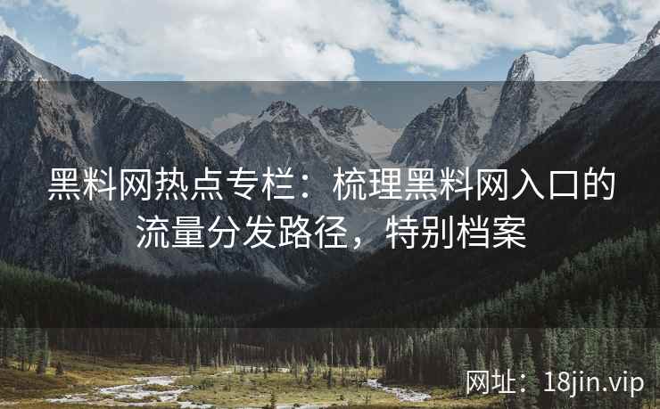 黑料网热点专栏：梳理黑料网入口的流量分发路径，特别档案
