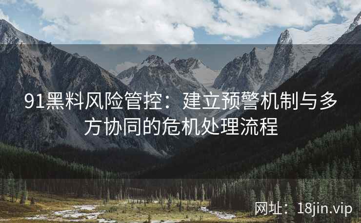 91黑料风险管控：建立预警机制与多方协同的危机处理流程