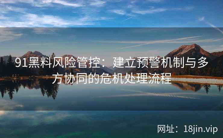 91黑料风险管控：建立预警机制与多方协同的危机处理流程