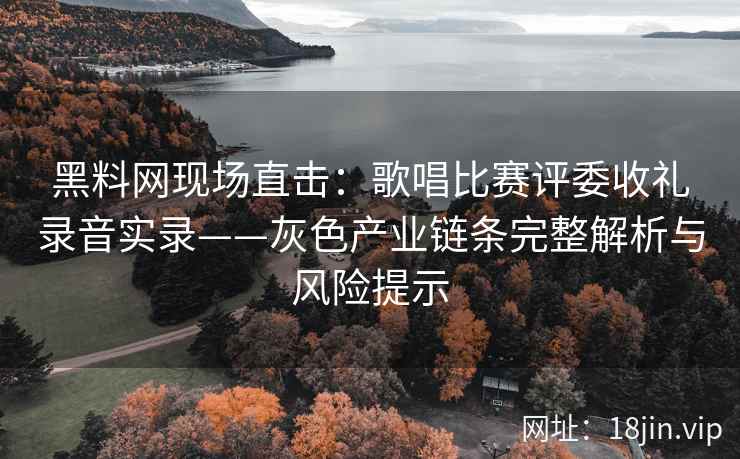 黑料网现场直击：歌唱比赛评委收礼录音实录——灰色产业链条完整解析与风险提示
