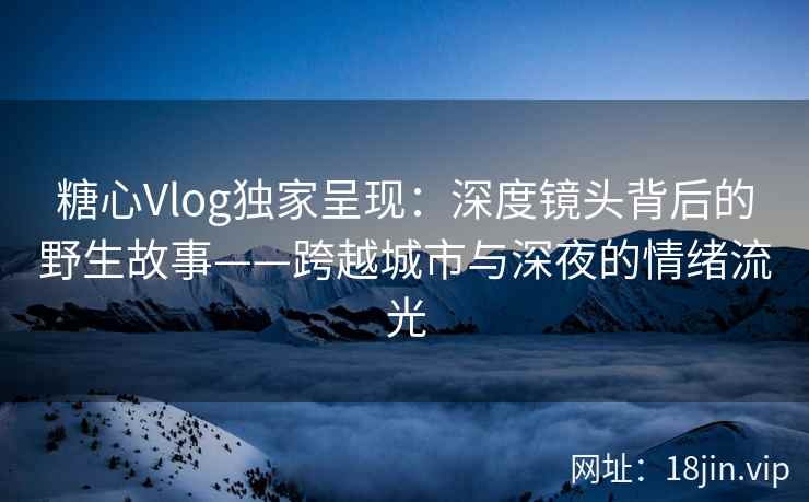 糖心Vlog独家呈现：深度镜头背后的野生故事——跨越城市与深夜的情绪流光