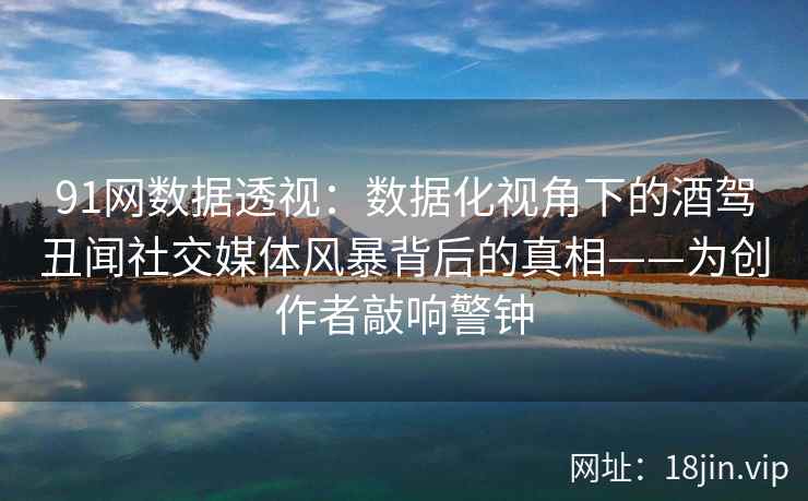 91网数据透视：数据化视角下的酒驾丑闻社交媒体风暴背后的真相——为创作者敲响警钟