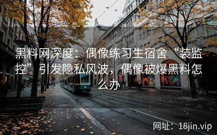 黑料网深度：偶像练习生宿舍“装监控”引发隐私风波，偶像被爆黑料怎么办