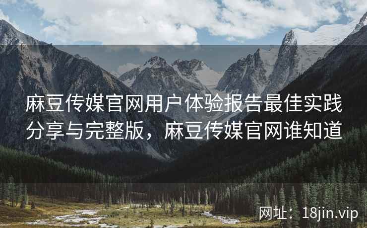 麻豆传媒官网用户体验报告最佳实践分享与完整版，麻豆传媒官网谁知道
