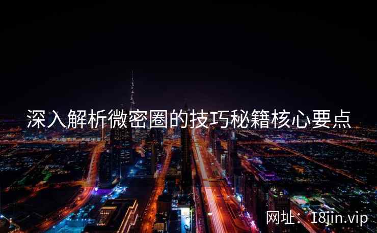 深入解析微密圈的技巧秘籍核心要点
